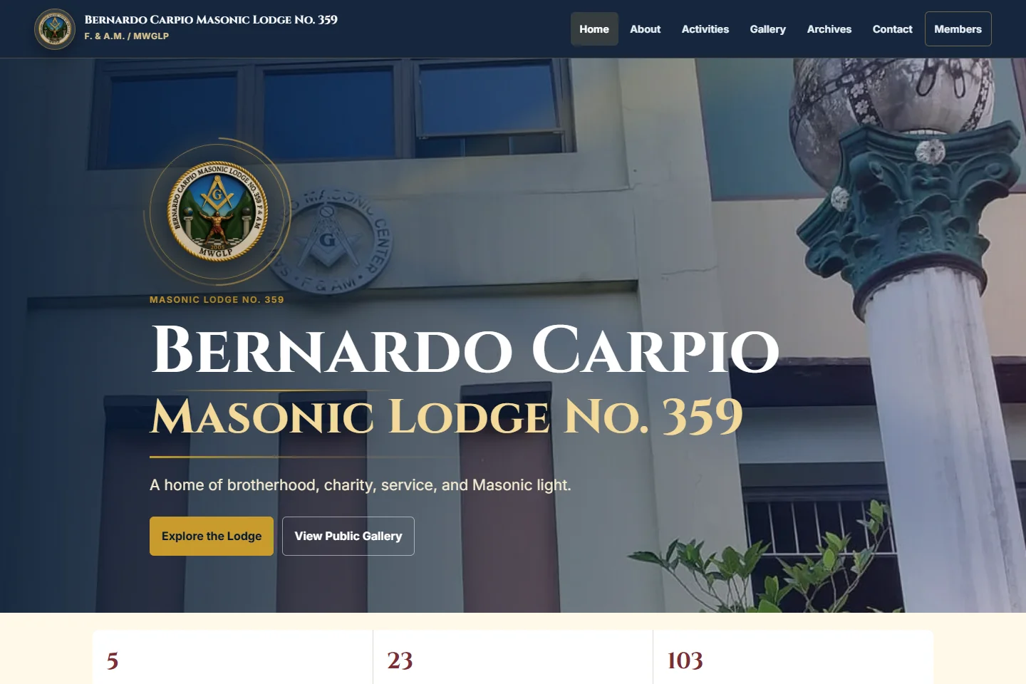 Public homepage of Bernardo Carpio