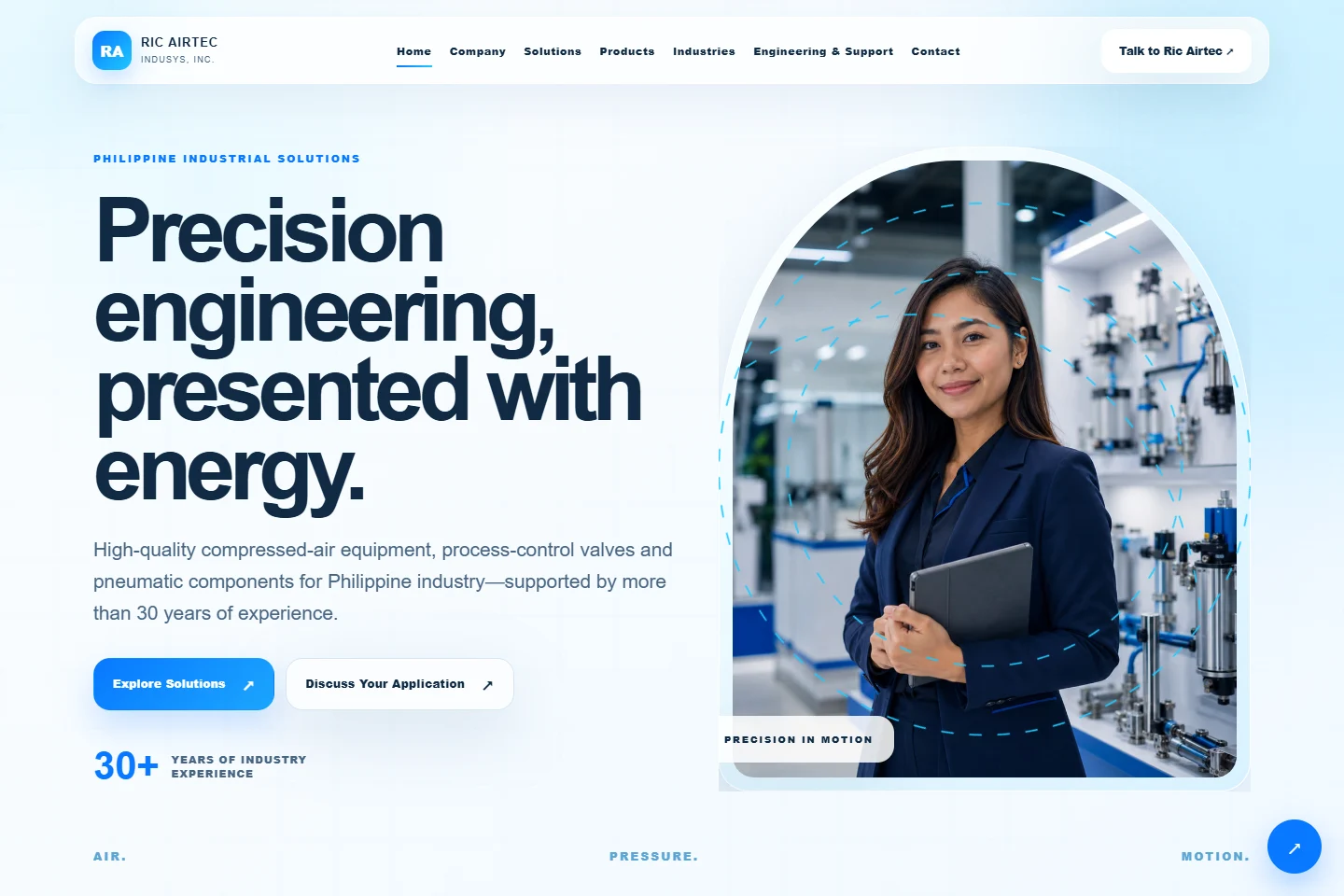 Public homepage of RicAir ONE / Ric Airtec
