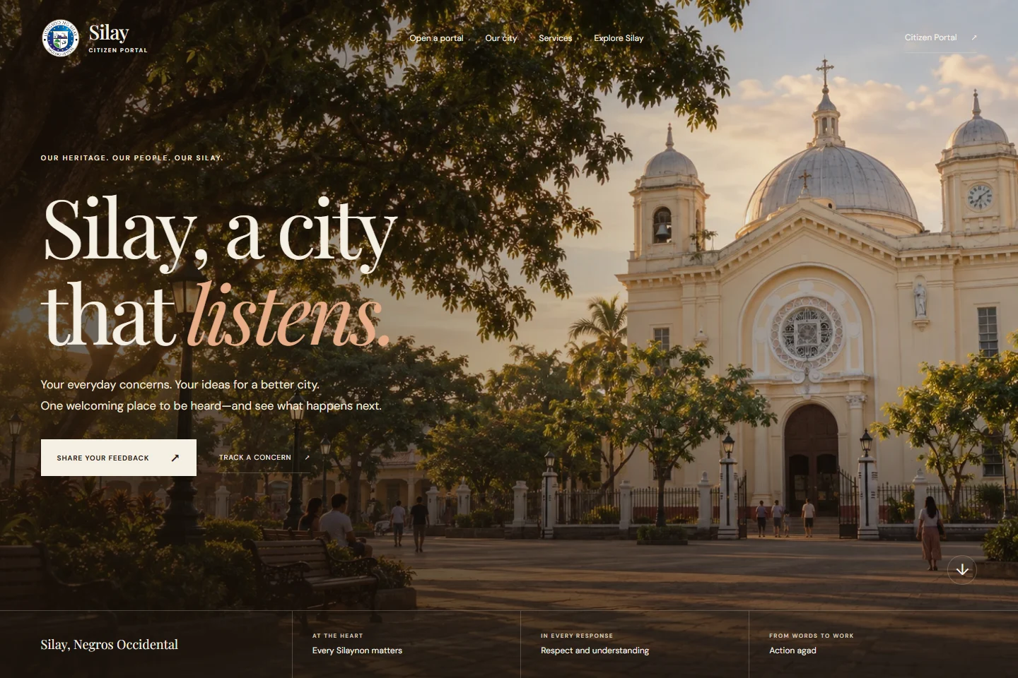 Public homepage of Silay ACTION-AGAD