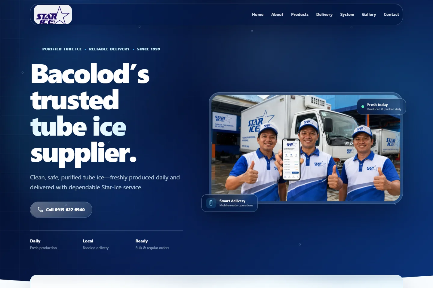Public homepage of StarIcePH
