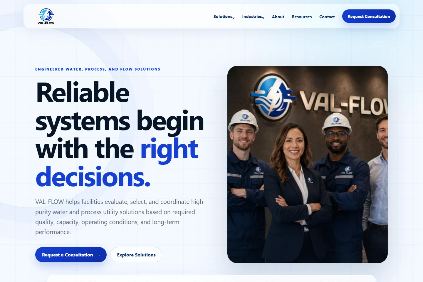 Public homepage of VAL-FLOW